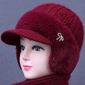 Χαμηλού Κόστους Καπέλα-Γυναικεία Καπέλο Χειμερινά Καπέλα Αντιανεμικό Ζεστό Καθημερινά ΕΞΩΤΕΡΙΚΟΥ ΧΩΡΟΥ Δρόμος Πλεκτό Μονόχρωμες