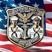  Значок к 250-летию Корпуса морской пехоты и ВМС США Военный эмблемный значок Корпуса морской пехоты и армии Броши из сплава для коллекции ветеранов и ювелирные изделия семиквинтескеннального