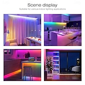cheap Smart Strip Lights-1Set 5V RGBIC Neon Strip Light 1M 2M 3M 5M 10m USB Waterproof Flexible Ribbon Tape Neon Lights With APP Bluetooth Remote Control For Home Decor