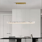economico Design della linea-Lampadario a sospensione a led classico in marmo da 100 cm, oro, luce interna, sala da pranzo, per soggiorno