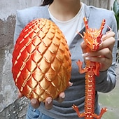 cheap Easter-Large 3D Printed Dragon with Easter Egg,Big Articulated Dragon Fidget Home Decor, Desk Pet, Christmas Birthday Gift