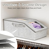 tanie Przechowywanie i organizacja-1/2-częściowy worek do przechowywania, wielofunkcyjny organizer na czapki - pojemny, składany uchwyt na czapki baseballowe do użytku domowego