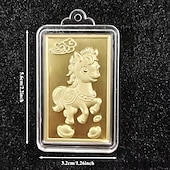 billiga Event &amp; Party Supplies-Nyckelring för hästens år 2026 - lyckosouvenir med hästdesign fyrkantigt stjärntecken slitstarkt karbinlås i aluminiumlegering perfekt för nyårsdekorationer nyårsdekorationer festlig nyckelring