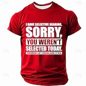  Men's Funny Slang T Shirt Short Sleeve T shirt 3D Print Crew Neck Shirt Fashion Daily Daily Street Blue Black Red Summer Spring Clothing Apparel S M L XL XXL XXXL