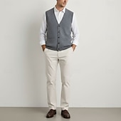 economico Maglioni di lana da uomo-maglione cardigan da uomo in pura lana e cashmere di alta qualità, scollo a V, classico, lavorato a maglia, con tasche e bottoni, tinta unita, morbido, caldo e traspirante.