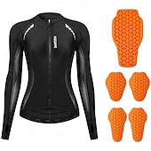 Χαμηλού Κόστους Γυναικεία σετ ρούχων-Γυναικεία Μπουφάν ποδηλασίας Φανέλα ποδηλασίας Ντάουνιλ Τζέρσεϋ Μακρυμάνικο Ποδηλασία Βουνού Ποδηλασία Δρόμου Καλοκαίρι Άνοιξη Μαύρο / Πορτοκαλί Υακινθί+Γκρίζο Συμπαγές Χρώμα Ποδήλατο