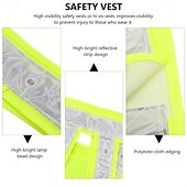 billige Arbeidslys-trafikksikkerhetsvest led refleksvest refleksvest med høy synlighet sykling konstruksjon sanitær sikkerhetsvest