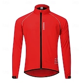cheap Men's Jackets &amp; Gilets-WOSAWE Men's Windbreaker Cycling Jersey Cycling Jacket High Visibility Waterproof Windproof Cycling Bike Jacket Windbreaker Mountain Bike MTB Road Bike Cycling City Bike Cycling Navy Green Black Bike