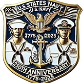  2 db 250. Évfordulós Az Egyesült Államok Tengerészgyalogsága  NAVY Emlékkitűző Tengerészgyalogság Hadsereg Katonai Jelvény Kitűző Ötvözet Gombos Kitűzők Veterán Kollekció Ajándék Ékszer a