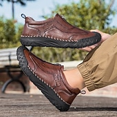 baratos Sapatos Casuais com Cadarço-Tênis masculino marrom estiloso – leve, confortável e com design respirável para uso o dia todo, ideal para o dia a dia e eventos casuais.