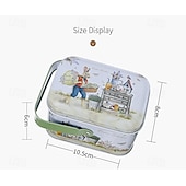 Χαμηλού Κόστους Πάσχα-Συσκευασία 6 κουτιών δώρου με δημιουργικά πασχαλινά τενεκεδάκια, κουτιά δώρου με μπισκότα και λαγουδάκι, φορητά κουτιά δώρου με πασχαλινές λιχουδιές, διακοσμητικά μεταλλικά κουτιά δώρου