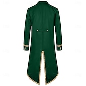  Retró Rokokó Középkori Kabát Szmoking Frakk Jelmez Férfi királyi Mindszentek napja Farsang Parti LARP Ren Faire Felnőttek Kabát Minden évszak