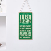  Szent Patrik napja ír áldás fa függő tábla ír söröző rusztikus falidísz a házba bárba pubba játékszobába jó szerencse és inspiráló idézet dekoráció
