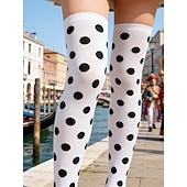 halpa Lisätarvikkeet-Naisille Mardi Gras 5-Pakkaus Pilkku Over-the-Knee -sukkia Värikkäät Karnevaalipuvut Joustavat Retro-juhlalahjat Festivaaleille  Naamiaisjuhliin