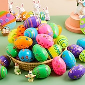 رخيصةأون عيد الفصح-٢٤/٤٨ قطعة من بيض عيد الفصح بنمط ديناصورات، مقاس ٢.٣ بوصة، بيض بلاستيكي فارغ قابل للتعبئة، ألوان زاهية، قشور بيض ملونة، مناسب لألعاب البحث عن بيض عيد الفصح، وتعبئة الحلويات، وتوزيعات الحفلات، وحشو