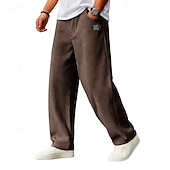 baratos Perna Reta-Homens Calças Esportivas Calças Calças de Veludo Calça de moletom de perna reta Com Cordão Bolsos Cintura elástica Tecido Conforto Macio Diário Ao ar livre Feriado Moda Estilo Clássico Preto Azul