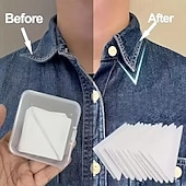 olcso Otthoni kellékek-100 db-os póló- és inggallérmatrica, állítható és kényelmes gallérrögzítőkkel, tökéletes az inggallérok rendezett és ropogós tartása érdekében, ideális munkába és hétköznapi viseletre