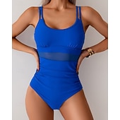 זול רש גארדים One Piece-בגדי ריקוד נשים בגד ים אחיד רשת הגנת UV גמישות גבוהה ללא שרוולים בגדי ים גלישה צלילה שנרקול קיץ