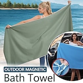 economico Set di asciugamani-asciugamano da bagno oversize in microfibra ad asciugatura rapida con chiusura magnetica, super assorbente e resistente alla sabbia, perfetto per spiaggia, piscina, viaggi, palestra e campeggio