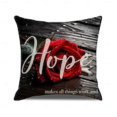 tanie Rzuć poduszki, wkładki i osłony-Poszewka na poduszkę z motywem róży na Walentynki, motyw mrocznego zaklęcia, poduszka z nadrukiem czarnej róży, romantyczna sofa &amp;wystrój sypialni, przytulna poduszka do salonu