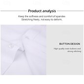 abordables Camisas de vestir para hombres-Hombre Camisa para Vestido Abotonar la camisa Plano Trabajo Boda Azul Real Manga Larga Cuello Vuelto Todas las Temporadas Ropa