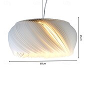cheap Lantern Design-Chandelier White - Modern Minimalist Parchment Living Room Dining Room Bedroom Warm Light LED Lamp Hanging Chandelier