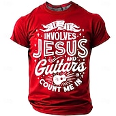 cheap Faith T shirts-Bible If It Involves Jesus And Guitars Count Me In T Shirt Christian Guitarist Gift Worship Leader Music Lover Faith Graphic Grey Tee Men Clothing Apparel