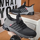 abordables Baskets Décontractées-Chaussures de course noires en mesh pour hommes – baskets athlétiques légères avec tige respirante, idéales pour la course, la salle de sport et les activités sportives.