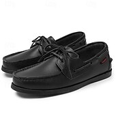 preiswerte Bootsschuhe-Schwarze Herren-Schnürschuhe, bequeme Hochzeitsschuhe für Trauzeugen, stilvolle und legere Schuhe für Hochzeitsfeiern und halbformelle Hochzeitsveranstaltungen