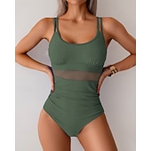 זול רש גארדים One Piece-בגדי ריקוד נשים בגד ים אחיד רשת הגנת UV גמישות גבוהה ללא שרוולים בגדי ים גלישה צלילה שנרקול קיץ