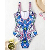 levne Rash guardy One Piece-Dámské Plavky Květinový Ochrana proti UV záření Vysoká pružnost Bez rukávů Plavky Surfování Potápění Šnorchlování Léto