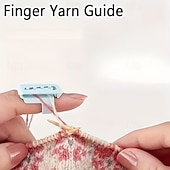 billige kunst, håndverk og søm-10 stk. garnføringsring, hekle- og strikkeverktøy, justerbare garnholdere for enkel håndverk, viktig tilbehør for strikking og hekleprosjekter