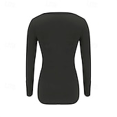 baratos Camiseta lisa-Valentine's Day Women's Blouse Tight Tops Sequin Tops Glitter Mesh Solid Color Stylish Sexy Casual Long Sleeve Crew Neck Regular Tops Daily Holiday Going out Black Spring Fall