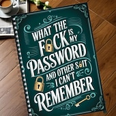 cheap Home Supplies-Spiral Password Notebook - Secure Password Organizer with Lock Design, for Home Office, Internet, Computer, Scrapbooking - Password Keeper Journal with Spiral Binding - Ideal for Passwords, Login