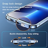 ieftine Carcase iPhone-telefon Maska Pentru iPhone 17 Pro Max 17 Air 16 15 14 Pro Max Plus Caz de adsorbție magnetică Crystal Clear Detașabil Transparent Magnetic armură Sticlă Temperată MetalPistol