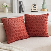 baratos Jogue travesseiros, inserções e capas-Capa de almofada de pelúcia lisa para o Dia dos Namorados, em formato de coração, ideal para sofá, escritório, carro. Também é uma ótima opção de presente para o Dia dos Namorados.