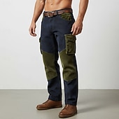 economico Pantaloni cargo-Per uomo Pantaloni Cargo Pantaloni Pantaloni in velluto a coste Pantaloni in finta pelle scamosciata Pantaloni casual Tasca Elastico in vita Multi-tasche Semplice Comodità Morbido Lunghezza intera