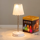 tanie Lampy stołowe-Lampka nocna reagująca na gesty, z regulowanym na wysokość drążkiem, zmieniająca 7 kolorów &amp;Lampa stołowa z 3 trybami RGB i bezdotykowym sterowaniem gestami, bezstopniowo ściemnialna lampka nocna do