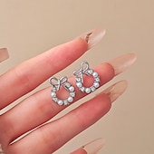 billiga Örhängen-1 par Örhänge For Dam Dagligen Gata Legering Monogram