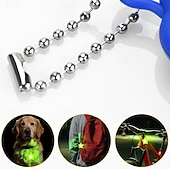 tanie Dekoracyjne światła-1 opakowanie wisiorka LED dla zwierząt domowych z ładowalną, świecącą obrożą dla psów i kotów, kolorowy cykl, silikon, 6-godzinny czas pracy na baterii, światło bezpieczeństwa w nocy