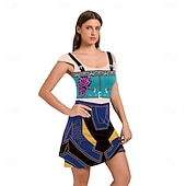 baratos Trajes Femininos-Inspirado em ídolos coreanos Estrela pop Ocasiões Especiais Fantasia fantasia Fantasia de Carnaval Ídolo Virtual for Mulheres Adulto Dia Das Bruxas Carnaval Espetáculo Comic Con Anime Expo