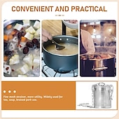 رخيصةأون أدوات وأجهزة المطبخ-مصفاة توابل من الفولاذ المقاوم للصدأ، فلتر توابل للطهي، تصميم شبكي، مصفاة كرة شاي، سلة فصل توابل الحساء مع خطاف سلسلة للمطعم المنزلي