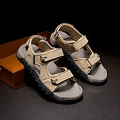 economico Sandali casual-sandali beige da uomo: eleganti calzature da esterno con vestibilità comoda e ad asciugatura rapida, ideali per la spiaggia, l'escursionismo e l'estate