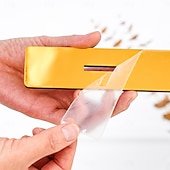 tanie Ramadan i Eid-drewniana, pusta dekoracja z motywem księżyca i literą „mubarak” na ramadan i eid – złoty lustrzany akcent, idealna na ramadan, islamskie dekoracje świąteczne i domowe przyjęcia