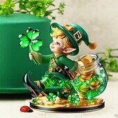 levne Party Supplies &amp; Decor-Skřítek na Den svatého Patrika, irský trojlístek na stůl, 2D akrylová víceúčelová bytová dekorace
