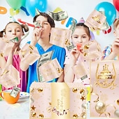 お買い得  誕生日-6/8/10/16/20個のサプライズバースデーバウンスボックス | 男の子と女の子のためのクリエイティブな赤いラッキーギフトボックス、サプライズギフトパッケージ、現金やカード用の折りたたみ式爆発マネーギフトボックス &amp;誕生日にぴったりの写真