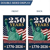 cheap America 250-US 250th Anniversary America 250 Years Home Garden Flag Patriotic Banner Statue of Liberty Design Semiquincentennial 1776-2026 celebration 4th of July Independence Day