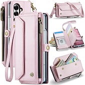 cheap Samsung Cases-Phone Case For Samsung Galaxy Z Fold 7 Wallet Case with Lanyard with Wrist Strap Kickstand TPU PU Leather