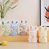 billiga påsk-5-pack handdukar med påskharemotiv, mjuka och absorberande handdukar med kaninmotiv, perfekt present till kök och badrum, bröllop, födelsedagar, alla hjärtans dag, jul och påsk för hemmabruk.
