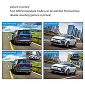 رخيصةأون مشغلات DVR للسيارات-شاشة تعمل باللمس 4 1080p مسجل صورة عكسية DVR / كاميرا لوحة القيادة مسجل قيادة عالية الدقة بعدسة مزدوجة